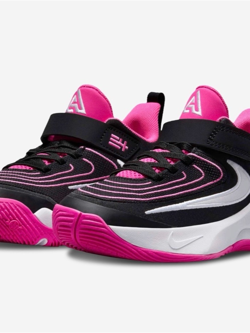 Nike Giannis Immortality 4 PS 'Black Laser Fuchsia' Unisex Size 13.5 Children’s